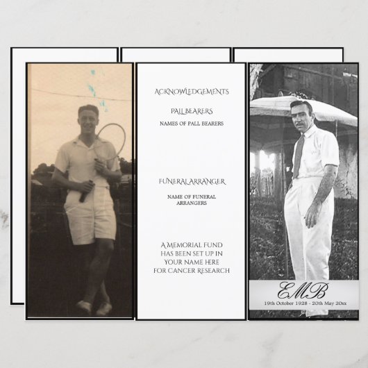 葬式シンプルエレガント写真撮影順 (正面/裏面)