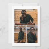 葬式シンプルモダン黒白クリスチャン 招待状 (裏面)