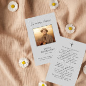 葬式スペインの記念写真祈りの言葉カード