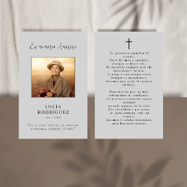 葬式スペインの記念写真祈りの言葉カード