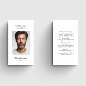 葬式スペインの | En Memoriaフォト祈りの言葉カード