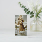 葬式セントクリストファー祈りの言葉共感表 名刺 (スタンド正面)