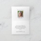 葬式ハートフェ感謝していルグリーンハート葉 サンキューカード (内部)