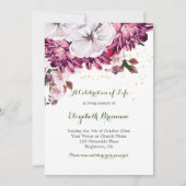 葬式バエレガントルガンディフローラ 招待状 (正面)