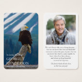 葬式バルドイーグル記念祈りの言葉共感表 (正面&裏面)