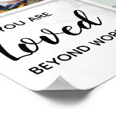 葬式パーソナライズされた記念写真ユニークコラージュ ポスター (角)