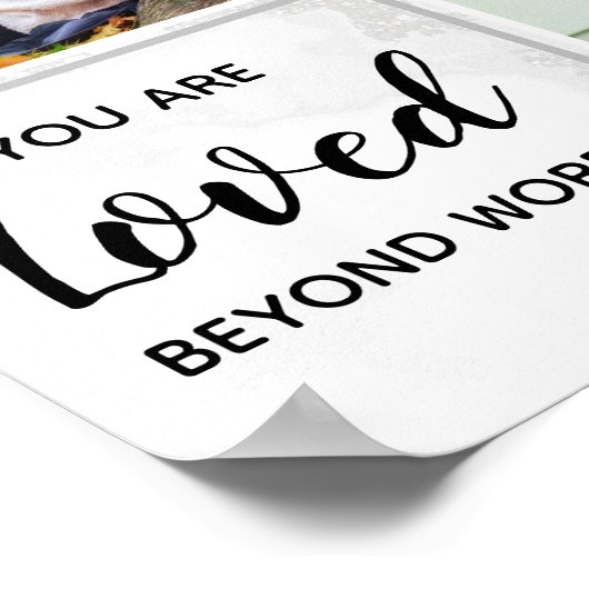 葬式パーソナライズされた記念写真ユニークコラージュ ポスター (角)