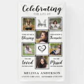 葬式パーソナライズされた記念写真ユニークコラージュ 横断幕 (縦)