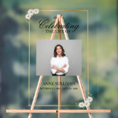 葬式パーソナライズされた記念標識 アクリルサイン (ニュートラル)