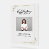 葬式パーソナライズされた記念標識 アクリルサイン (傾斜)