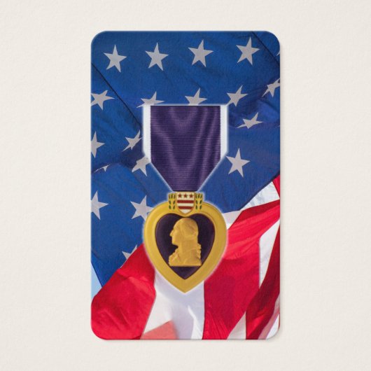 葬式パープルハートメダル祈りの言葉共感表 (正面)