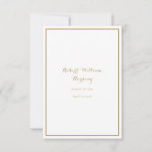 葬式フォトエレガント金ゴールドスクリプト サンキューカード (裏面)