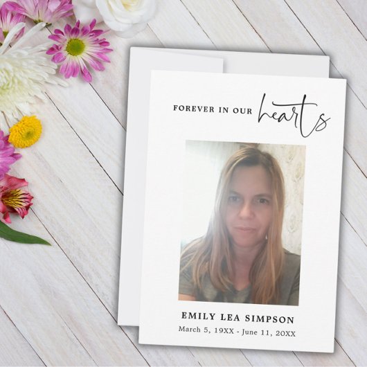 葬式フォト悔やみや弔慰悲しいサンキューカード 招待状