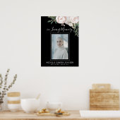 葬式ブラック祝ズ・オブ・ライフ・ウェルカム・サイン ポスター (キッチン)