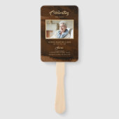 葬式ブロンズ&金ゴールド書道扇子セット ハンドファン (正面)