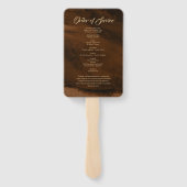 葬式ブロンズ&金ゴールド書道扇子セット ハンドファン (裏面)