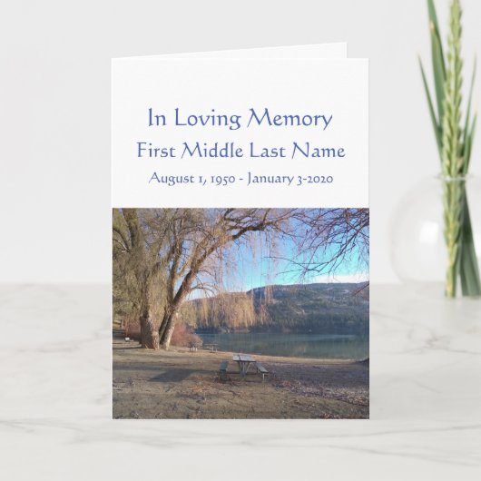 葬式プログラムビューティフルパークレイクビーチ プログラム (正面)