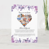 葬式プログラム – パープルワイルドフラワーズデザイン プログラム (裏面)