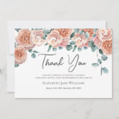 葬式ベレーブピーチバラ サンキューカード (正面)