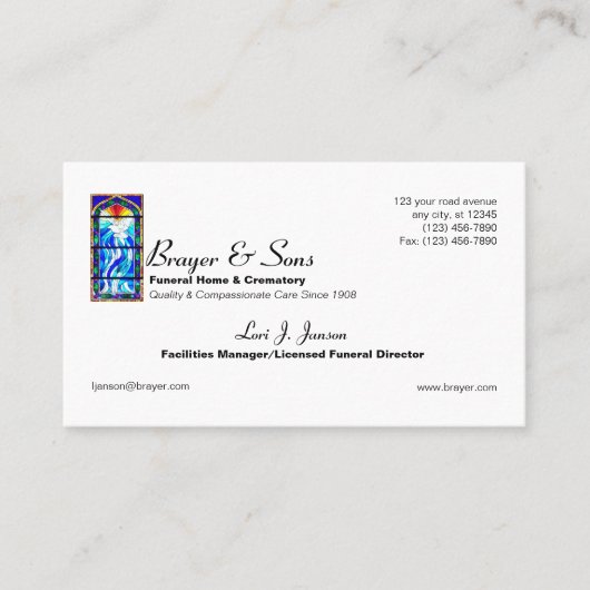 葬式ホーム&火葬場 名刺 (正面)