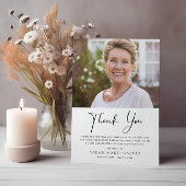 葬式ミニマルモダンエレガント写真 サンキューカード