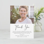 葬式ミニマルモダンエレガント写真 サンキューカード (スタンド正面)
