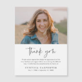 葬式ミニマル記念写真サンキューカード (正面)