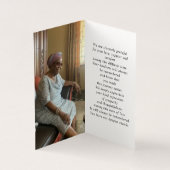 葬式ミニマル記念写真フォルダー祈りの言葉カード (内部)