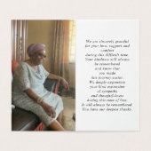 葬式ミニマル記念写真フォルダー祈りの言葉カード (内部フラット)