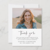 葬式ミニマル記念写真 サンキューカード (正面)