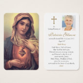 葬式メリーサンクトハート祈りの言葉カード (正面&裏面)