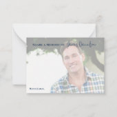 葬式モダンスクリプト写真共有Aメモリ ノートカード (正面)