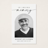 葬式モダンミニマル記念写真祈りの言葉カード (正面)