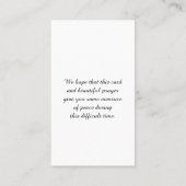 葬式モダンメモリカードカード 名刺 (裏面)