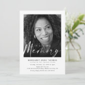 葬式モダン写真お祝い 招待状 (スタンド正面)