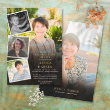 葬式モダン写真コラージュお祝い・オブ・ライフ