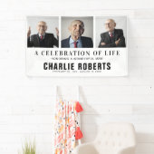 葬式モダン写真コラージュ |生命のお祝い 横断幕 (インサイチュ)