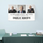 葬式モダン写真コラージュ |生命のお祝い 横断幕 (トレードショー)