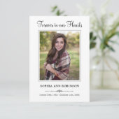 葬式モダン写真悔やみや弔慰祈りの言葉 カード (スタンド正面)