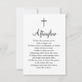 葬式モダン写真悔やみや弔慰祈りの言葉 カード (裏面)