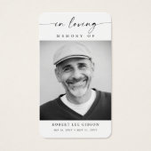 葬式モダン写真悔やみや弔慰記念祈りの言葉カード (正面)