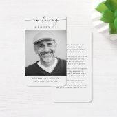 葬式モダン写真悔やみや弔慰記念祈りの言葉カード (デスク)