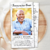 葬式モダン写真記念祈りの言葉しおりカード サンキューカード