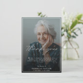 葬式モダン記念写真ありがとう カード (スタンド正面)