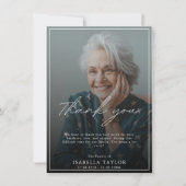 葬式モダン記念写真ありがとう カード (正面)