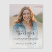 葬式モダン記念写真サンキューカード (正面)