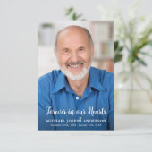 葬式モダン記念写真悔やみや弔慰祈りの言葉カード (スタンド正面)