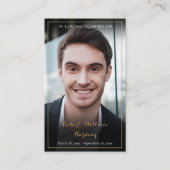 葬式モダン記念写真祈りの言葉カード 名刺 (正面)