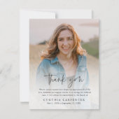 葬式モダン記念写真 サンキューカード (正面)