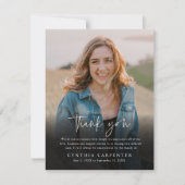 葬式モダン記念写真 サンキューカード (正面)